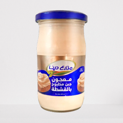جبنه مطبوخ بطعم القشطه 275 جم مزارع دينا
