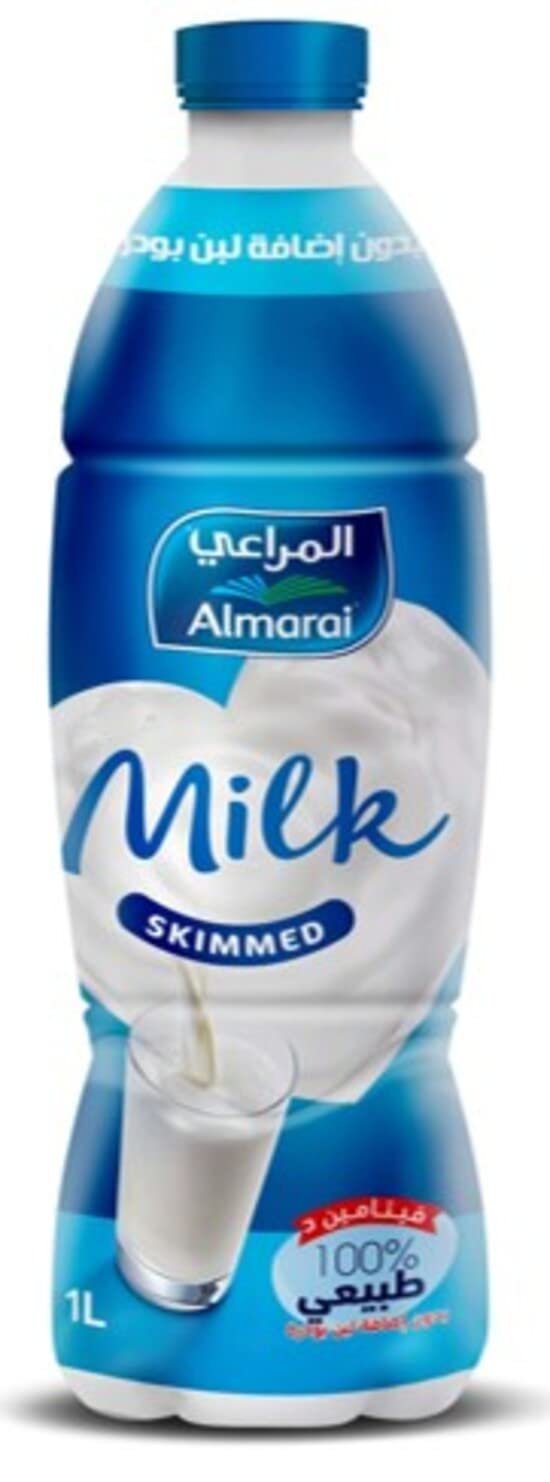 حليب المراعي خالي الدسم 1 لتر